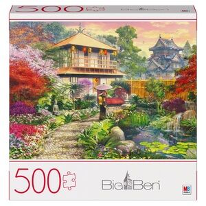 Japan Garden Dominic Davison 500 Pieces Big Ben Jigsaw Puzzle Hasbro NIB